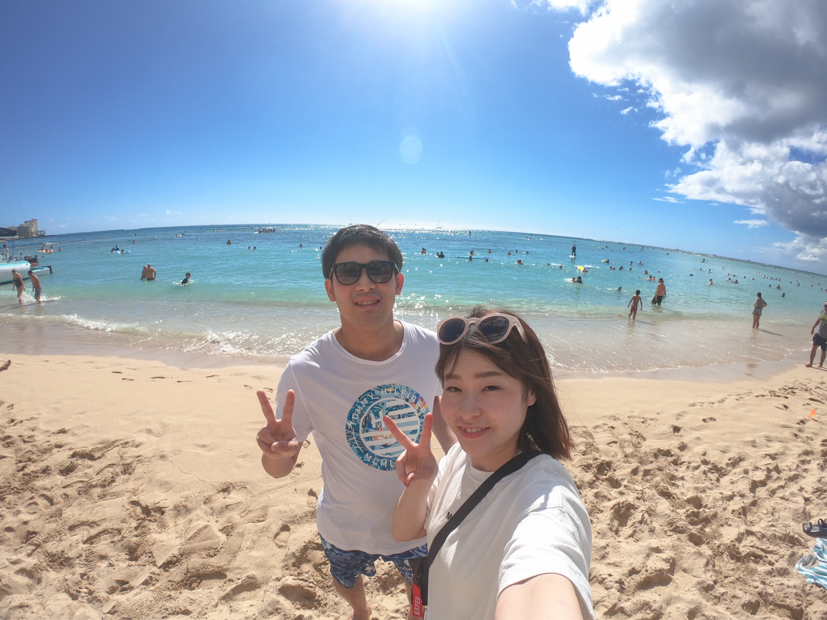 GoPro Hero7 blackでハワイの海をバックに自撮り撮影♪